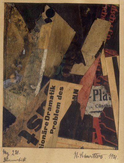 Merz 221, 1921. af Kurt Schwitters