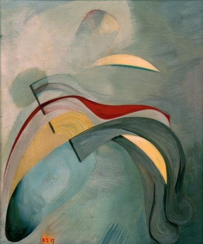 Rød streg (1) af Kurt Schwitters