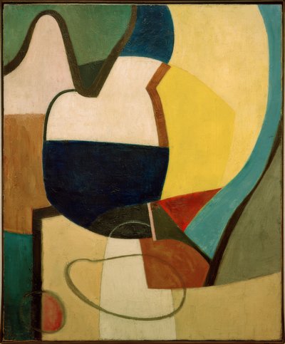 Stilleben på en bordplade af Kurt Schwitters