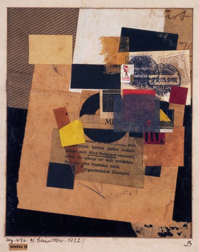 "Worden er" 1922 (collage) af Kurt Schwitters