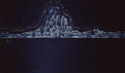 Midnight Eruption, 2004 (akvarel på papir) af Kurtis L. Miller