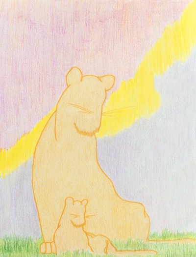 Two of a Kind, 2006 (farveblyant på papir) af Kurtis L. Miller