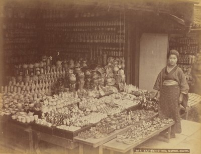 Butik i jord, Shimizu, Kyoto af Kusakabe Kimbei