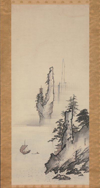 Landskab, 1600-tallet. af Kusumi Morikage