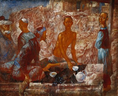 Samarkand Scene af Kuzma Sergeevich Petrov Vodkin
