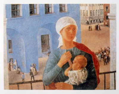 Petrograd Madonna af Kuzma Sergeevich Petrov Vodkin