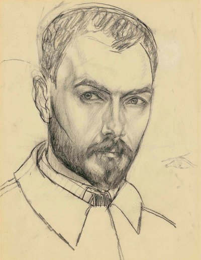 Selvportræt. af Kuzma Sergeevich Petrov Vodkin