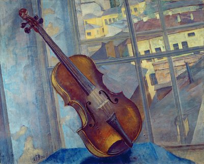 Violin, 1918 af Kuzma Sergeevich Petrov Vodkin