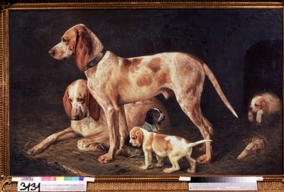 Dianas familie. Maleri af Alexander Kirillovich Gorbunov (1855-1912), olie på lærred af Kyrill Antonovitch Gorbunov