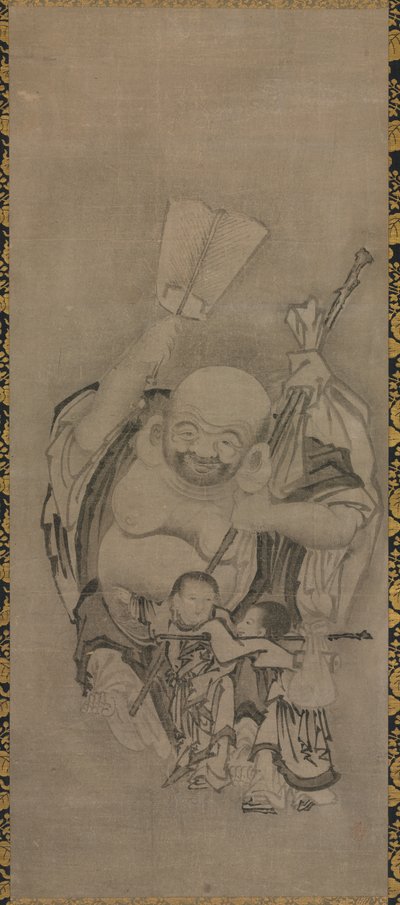Hotei med Daoistiske udødelige: Hotei af Kyūseki Tomonobu