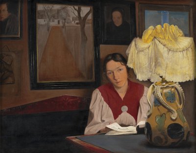 Kunstnerens Hustru af Lamplight af Laurits Andersen Ring