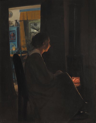 Tusmørke. Kunstnerens Hustru af Laurits Andersen Ring