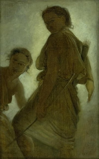 Diana med en af sine nymfer af L.A. Schou