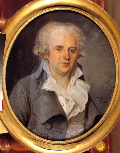 Portræt af Georges Jacques Danton, konventionel advokat (1759-1794) 12. august af L. L. Schilly