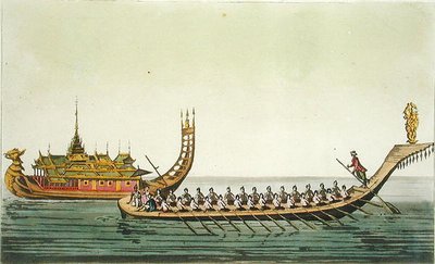 Burmesiske skibe, illustration fra 
