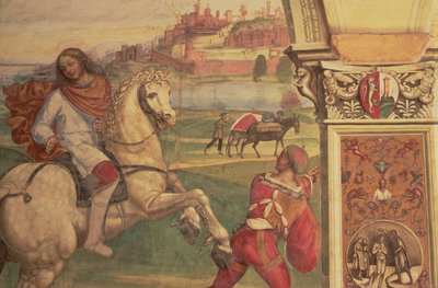Mand til hest, fra St. Benedikts liv af L. Signorelli