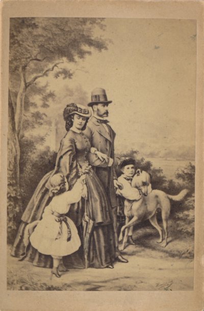 Franz Joseph I og Elisabeth af Østrig og deres kejserlige familie (illustration) af L. T. Neumann