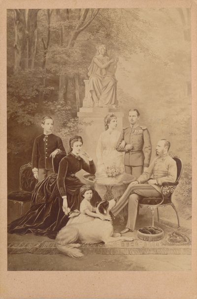 Franz Joseph I og Elisabeth af Østrig og deres kejserlige familie (illustration) af L. T. Neumann