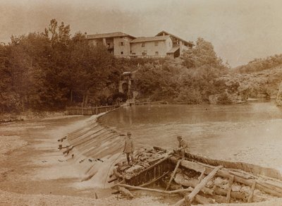 Album af Første Verdenskrig i Friuli-Venezia Giulia: floden Natisone i Premariacco, Udine, Italien (s/h foto) af L. Verdiani