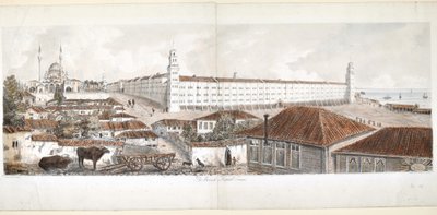 Udsigt over Kasernehospitalet i Scutari, 1857 af Lady Alicia Blackwood
