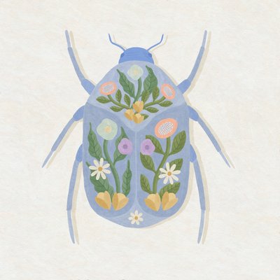 Forårsblomstrende bille, 2023 (digital) af Lady Ann de Borja