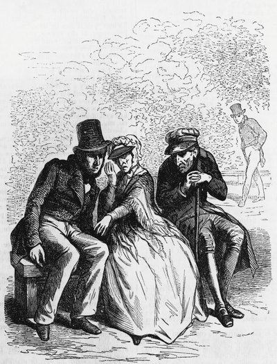 Illustration til Fader Goriot, roman af Honore de Balzac (1799-1850) fra samling i flere bind med titlen Human Comedy, gravering af Laisne af Laisne Laisne
