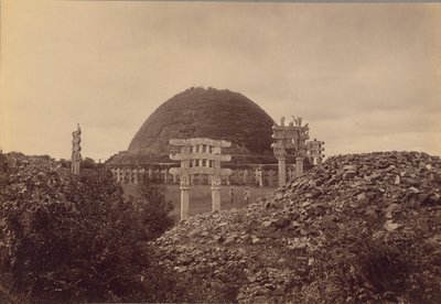 Generel udsigt over Sanchi Tope, Bhopal-distriktet af Lala Deen Dayal