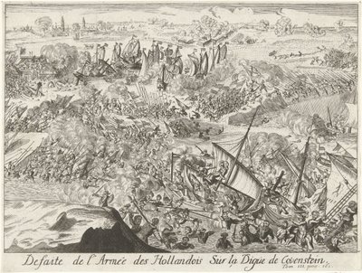 Slaget om Kauwenstein-diget, 1585 Defaite de l