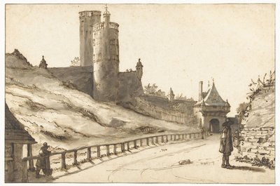 Belvedere og Hoenderpoort i Nijmegen af Lambert Doomer