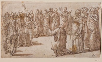 Augustus og den tiburtinske sibyll, ca 1547. af Lambert Lombard