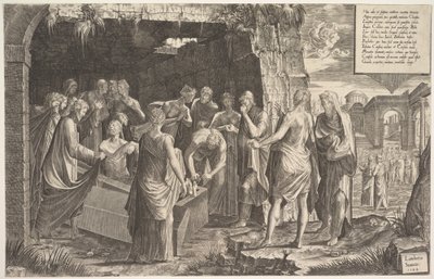 Rejsning af Lazarus, 1544. af Lambert Suavius