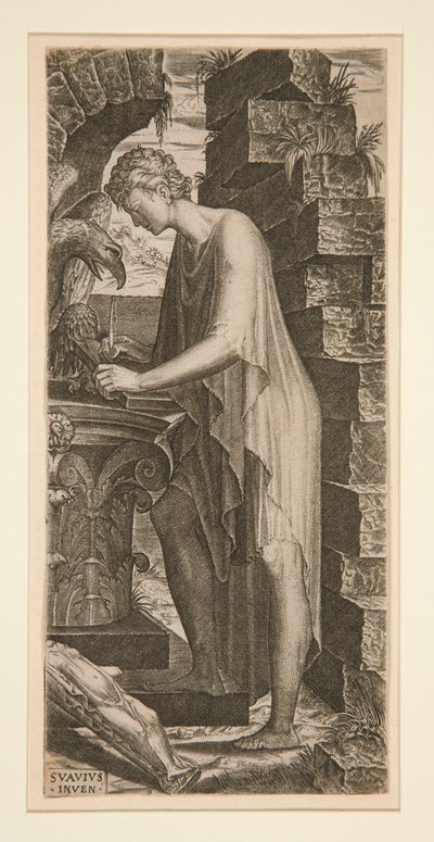 Sankt Johannes evangelisten, fra Kristus og de tolv apostle af Lambert Suavius