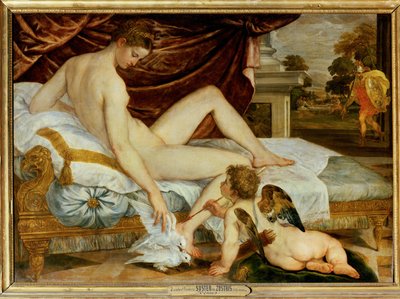 Venus og kærlighed - Venus and Amor ... af Lambert Sustris