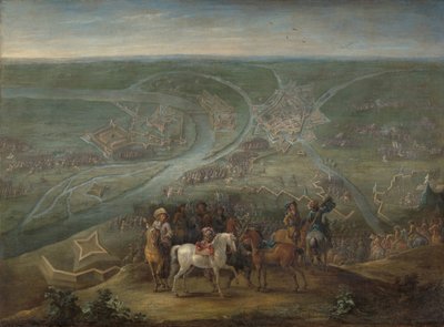 Franske kommandanter ved belejringen af Rheinberg, 1672 af Lambert de Hondt (II)