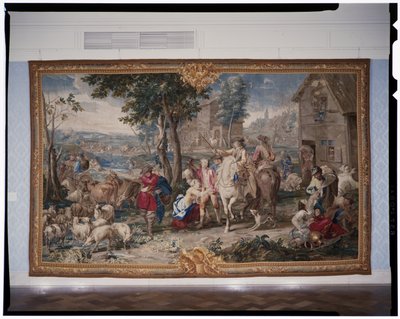 Plyndring, fra serien Art of War gobelin, 1708-12 (vævet 1712-18) (tapet) af Lambert de Hondt