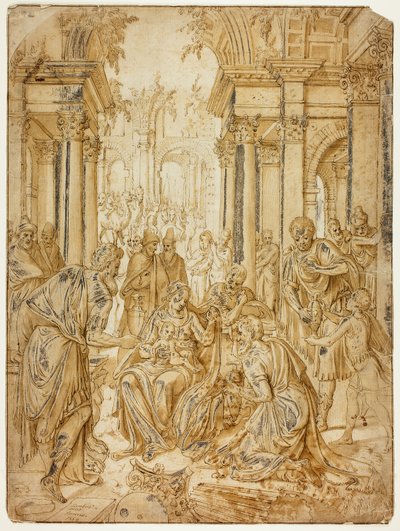 Tilbedelse af Magi af Lambert van Noort