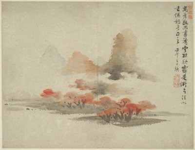 Landskab i stil med antikke mestre: efter Gao Kegong (1248-1310) af Lan Ying