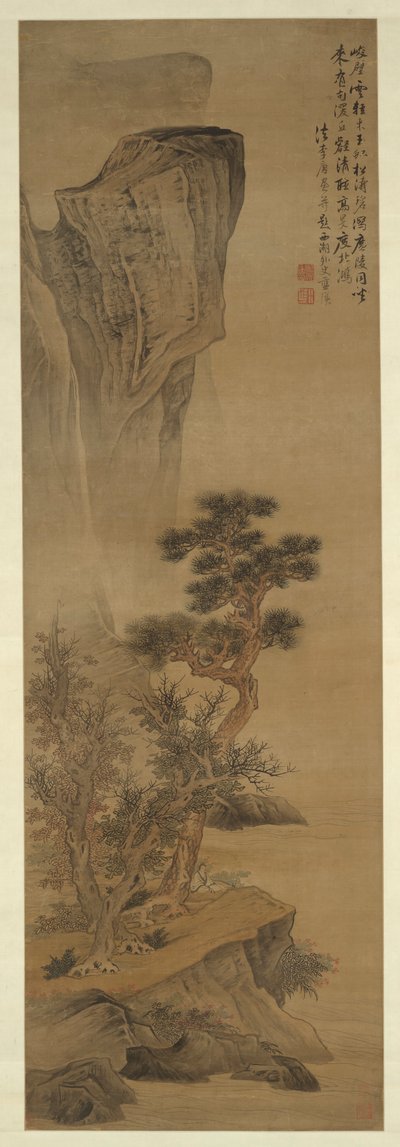 Landskab i stil med Li Tang af Lan Ying