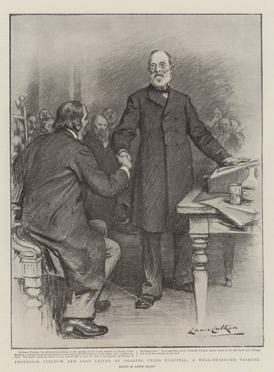 Professor Virchow og Lord Lister på Charing Cross Hospital, en velfortjent hyldest af Lance Calkin