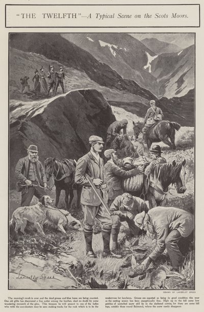 "The Twelfth" - en typisk scene på de skotske maurere (litho) af Lancelot Speed