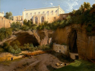 Udsigt over en villa, Pizzofalcone, Napoli, ca. 1819. af Lancelot Théodore Turpin de Crissé de Crissé
