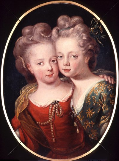 Dobbeltportræt af Isabella Charlotte og Sophia Hedwig som børn af Lancelot Volders