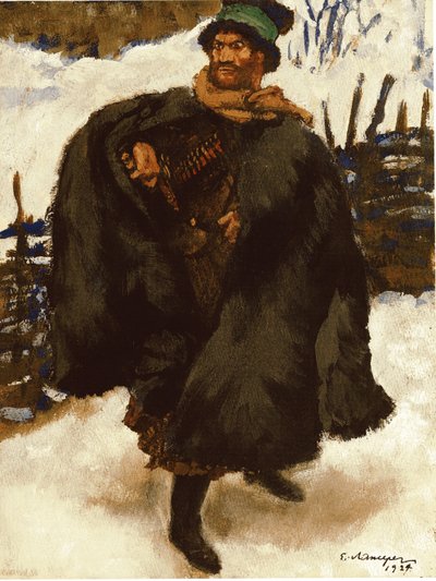 Illustration til romanen Hadji Murad af Leo Tolstoj, 1924 af Lanceray