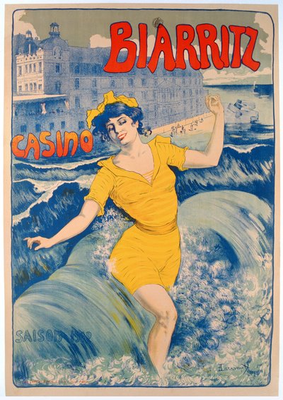 Biarritz Casino plakat af Larramet Larramet