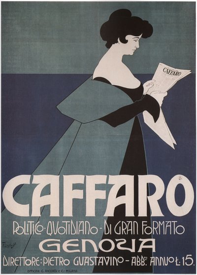 Avisen Caffaro Genoa, 1901 af Laskowski