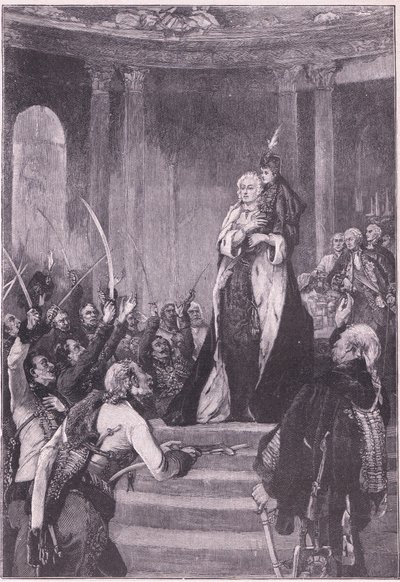 Maria Theresa og det ungarske parlament af Laslett John Pott