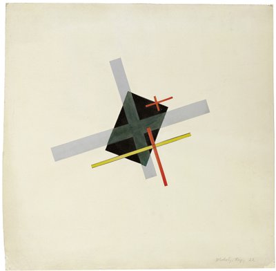 Collage med sort midte, 1922 af Laszlo Moholy Nagy