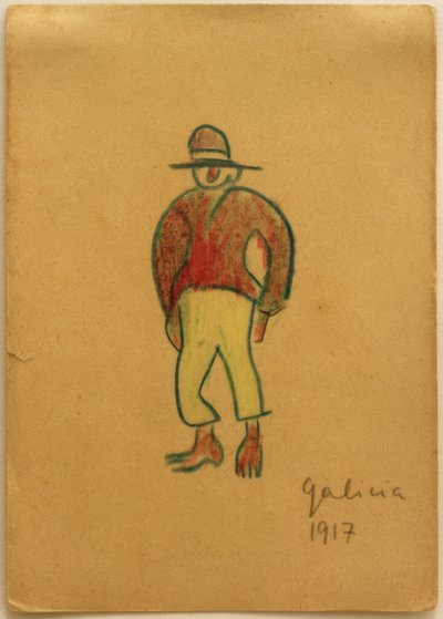 Uden titel (galicisk med gule bukser) af Laszlo Moholy Nagy