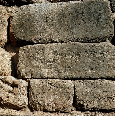 Mure nær Lions Gate: stedet for den antikke by Mykenes på Peloponnes (1500-1100 f.Kr.) Grækenland af Late Helladic Period Mycenaean