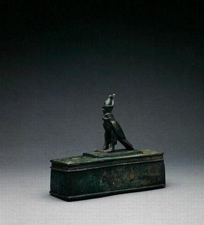 Falke relikvieskrin (bronze) (bronze) af Late Period Egyptian